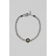 So Chic Kuzey Yıldızı Gümüş Erkek Zincir Bileklik Çelik