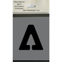 Stencil Harf Boyama Şablonu X071 Harf Yüksekliği 5 Cm