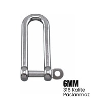 Shuıvan Zincir Kilidi 6mm Uzun Tip - 316 Paslanmaz-1644