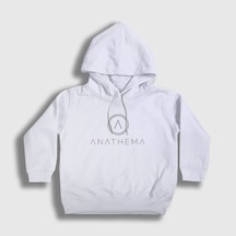 Presmono Unisex Çocuk A Anathema Kapüşonlu Sweatshirt Beyaz