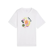 Puma 68508502 Graphics Relaxed Fruity Tee Kadın Spor Tişört Beyaz