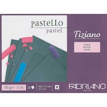 Tiziano 160gr. Nero Siyah Pastel Blok 24 Sayfa - 23 X 30.5cm