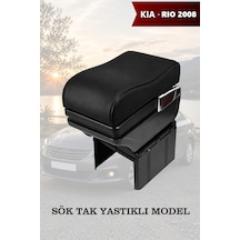Kia Rio 2008 Uyumlu Bardaklıklı Siyah Renk Lüks Tip Kol Dayama Küllüklü