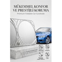 Katlanabilir Oto Güneşliği 150x70cm Ön Cam Tam Koruma Metalize Pratik Güneşlik 422255