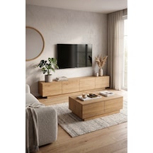 Yurudesign Yoda 200cm Tv Ünitesi Orta Sehpa 2'li Set Sepet Yd26-s Diğer