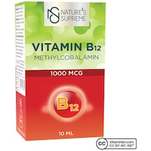 Natures Supreme Vitamin B12 1000 Mcg Methylcobalamin Sprey 10 ML