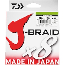Daiwa J-braid 8b Chartreuse 150m İp Misina Kalınlık Mm :0,10mm