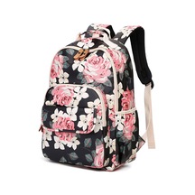 Çiçek Sırt Çantası Kadın Ortaokul Öğrencisi Okul Çantası Bilgisayar Bayan Çantası Büyük Kapasiteli Diğer