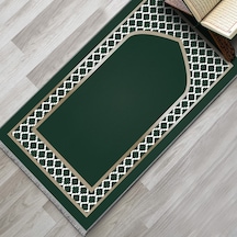 Evaşk Namazlık Dokuma Halı Kaymaz Muslumana Seccade80 x 130 Yeşil EVASK803G66