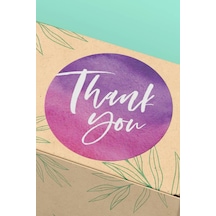 90 Adet Thank You Teşekkür Etiketi Mor Pembe 3x3cm St2039 Çok Renkli