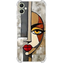Samsung Uyumlu Galaxy A07 İle Köşe Korumalı Kılıf Metamorfoz Çözmleme Tasarımlı Uv Baskılı Şeffaf
