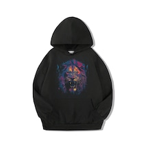 Brz Kids Unisex Çocuk Lion Color Aslan Hoodie-siyah Siyah
