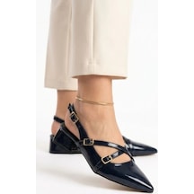 Natural Shoess Siwan Lacivert Rugan Topuklu Ayakkabı