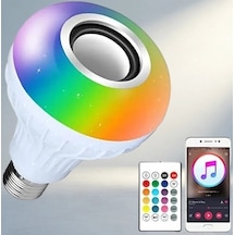 Akıllı Led Ampül Hoparlör 12 Renk E27 Uyumlu Diğer
