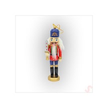 Kurşun Asker, Ahşap Fındıkkıran 13cm - Kılıçlı Kırmızı