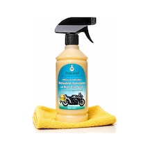 Terlans Motosiklet Temizleyici Parlatıcı Hızlı Cila Boyalı Alan & Plastik Aksam Parfümlü 500 Ml Sprey + Mikrofiber Bez