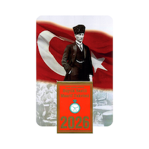 2025 Büyük Saatli Maarif Takvimi Ve Bayraklı Atatürk Görselli ...