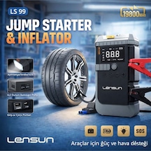Lensun T-life Jump Starter 19800 Mah Akü Takviyeli Hava Kompresörü Caetu Ls 99