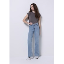 Colin's Colins Regular Fit Yüksel Bel Geniş Paça Kadın İndigo Jean Pantolon Cl1075025 Q1.v1 Dn44318 Denim
