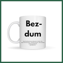 Bezos Bezdum Yazılı Karadeniz Mizah Temalı Kupa Model 239 Komik Baskılı Seramik Kahve Kupası Bzs01 Çok Renkli