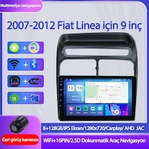 Otolas 2007-2018 Fiat Linea Için 8+128gb, 9 Inç Wifi & Carplay Destekli, Kameralı Multimedya Navigasyon Sistemi 9"