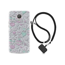 General Mobile GM5 Plus Kılıf Boyun Askılı I love You 1882