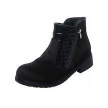 41-42-43-44 Numara K505-1 Siyah Süet Büyük Numara Kadın Botları Siyah Suet