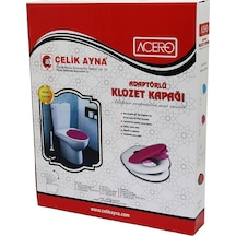 Lunaev Acero Çocuk Adaptörlü Klozet Kapak Açık Ahşap