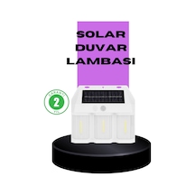 Mey İthalat 3 İn 1 Solar Duvar Lambası Ip65 Su Geçirmez, Hareket Sensörlü