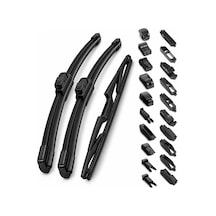 Nissan Qashqai +2 2007-2013 Uyumlu Ön Arka Silecek Takımı 3'lü Muz Tipi 375mm/600mm + 300mm