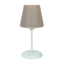 Şenay Aydınlatma Modern Metal Ayak Konik Kumaş Abajur-Hasır Diğer