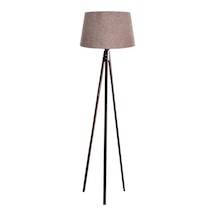 Oval 3 Ayak Tripod Lambader Abajur Köşe Lambası Ahşap Ceviz Diğer