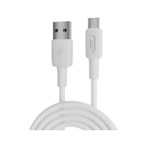 66w Usb-a To Usb Type-c Silikon Hızlı Şarj Ve Data Kablosu Beyaz 1 Metre
