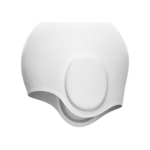 Wave Su Geçirmez Düz Renk Kulak Koruyucu Silikon Yüzme Bonesi, Renk: Beyaz