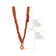 Çift Kol Şok Emicili Elastik Lanyard El-3 Serisi