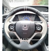 Honda Cıvıc Fb7 Spor Kombin  Kaplama Deri Direksiyon Kılıfı Siyah