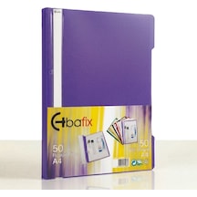 Bafix Telli Dosya Plastik Xl Mor A4 Çok Renkli