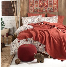 İyi Geceler İstanbul Boho Chic Çift Kişilik Battaniyeli Tarçın Nevresim Takımı Tarçın