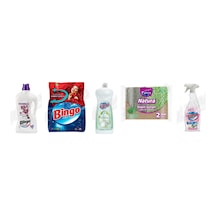 Bingo Yüzey Tem. Fresh 2.5 Lt + Renkliler 4kg + Sıvı Bulaşık Deterjanı 1500 Ml + Parex 2 L + Toz 750 Ml 5'li Set Diğer