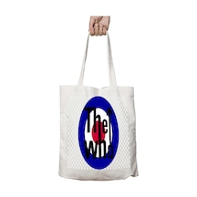 Art Hediye The Who İki Tarafı Kalıcı Baskılı Yıkanabilir Okul Plaj Omuz Bez Çantası Çok Renkli