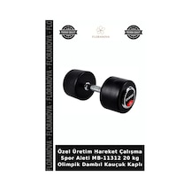 Özel Üretim Hareket Çalışma Spor Aleti Mb-11312 20 Kg Olimpik Dambıl Kauçuk Kaplı Diğer