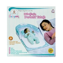 Babycim Bebeğimin  Taşınabilir Portatif Yatağı - Açık Mavi Renk