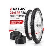 Billas 24x1.95 Tt İç Lastik Gerektirir Model B74 Bisiklet Lastiği Ve İç Lastiği 2 Şer Adet Takım