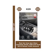 Özel Seri Araç Şarj Cihazı Çakmaklık Girişli 120w G18 Siyah Qc4.0 İhtiyaç Pratik Donanım