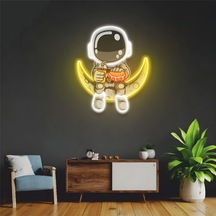 Uv Baskılı Astronot Neon Tablo