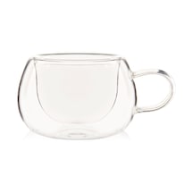 Perottii Double Wall Cam Kupa - Şeffaf - 160 Ml Renkli