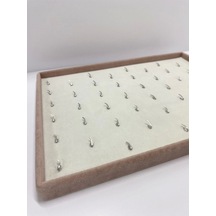 Yerli Üretim Süet Kumaş Gri Renk Kolye Ucu Servis Sunum Tablası Çok Renkli