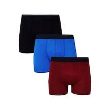 3Lü Erkek Likralı Modal Boxer Düz Pamuklu