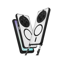 Redmi 14c Uyumlu Manyetik Magsafe Destekli Askı Aparatlı Darbe Emici Kılıf Siyah