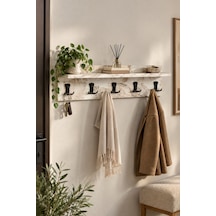 Sulorahome Duvar Askılığı 80 Cm Beyaz Mermer
